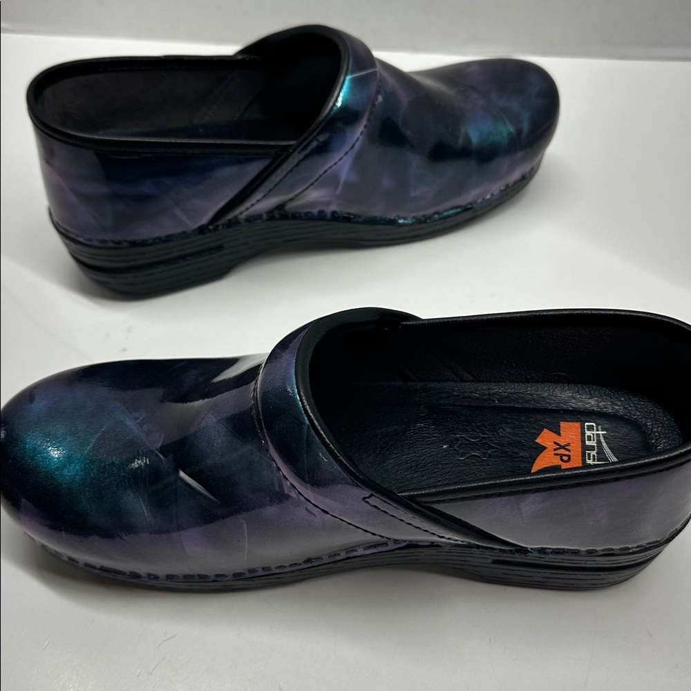 Dansko Clogs Professional XP Patent Leather Marble Blue Black Size EU 41 US 11 - Picture 5 of 11